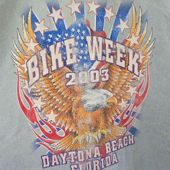 Lighting Clothing L Vest Shirt Mens Denim Bike Week 2003 Daytona Beach Florida - Picture 11 of 16